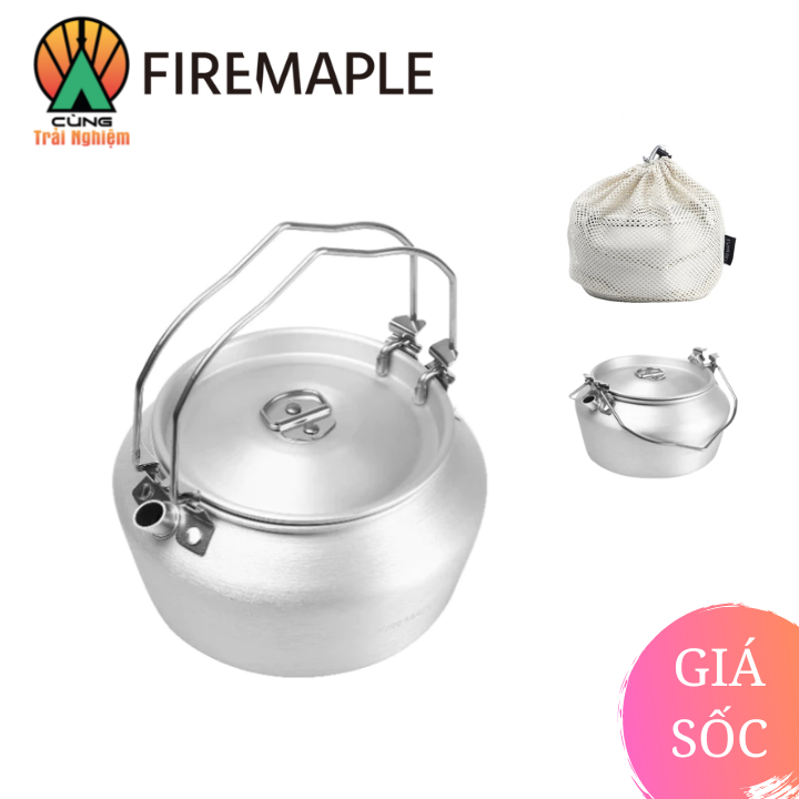 [CHÍNH HÃNG] Ấm Đun Nước 1.2L siêu tốc hợp kim nhôm  Fire Maple Chuyên Dụng Dã Ngoại FMC-NIMBUS-1200