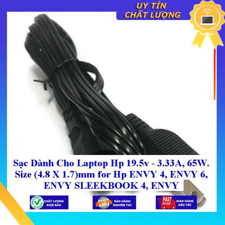 Sạc dùng cho Laptop Hp 19.5v - 3.33A, 65W. Size (4.8 X 1.7)mm for Hp ENVY 4 ENVY 6 ENVY SLEEKBOOK 4 ENVY SLEEKBOOK 6 - Hàng Nhập Khẩu New Seal