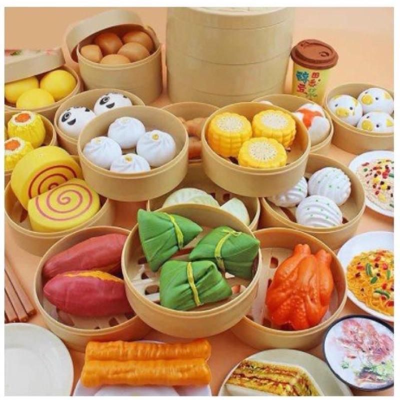 Bộ đồ chơi nấu ăn nhà bếp 88 chi tiết có dimsum,loại to,nhựa đẹp an toàn cho bé, màu sắc tươi sáng, bé vừa chơi vừa học