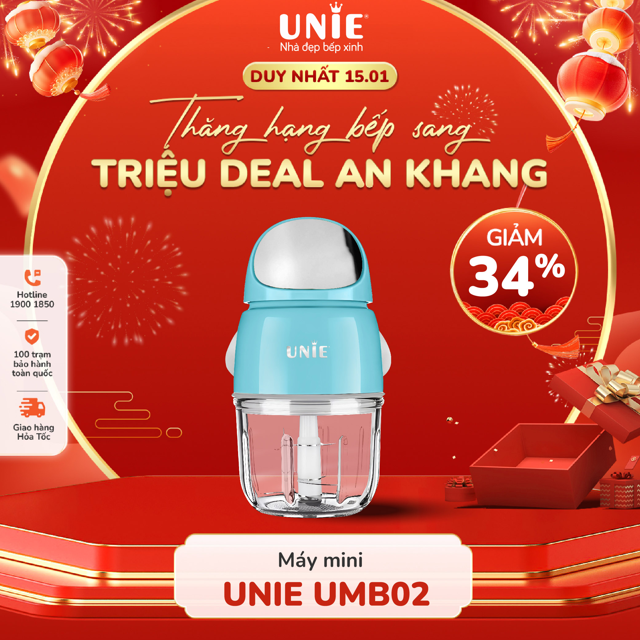 Máy xay mini UMB02, lưỡi dao 3 tầng inox 304,cối thuỷ tinh cao cấp, xay đa năng công suất lớn, bảo hành 12 tháng-hàng chính hãng