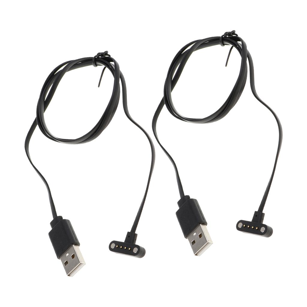 2 Miếng Cáp Sạc Cho Đồng Hồ Thông Minh, Có 4 Chân Từ Hấp Phụ USB Cáp Sạc Cho Đồng Hồ Thông Minh