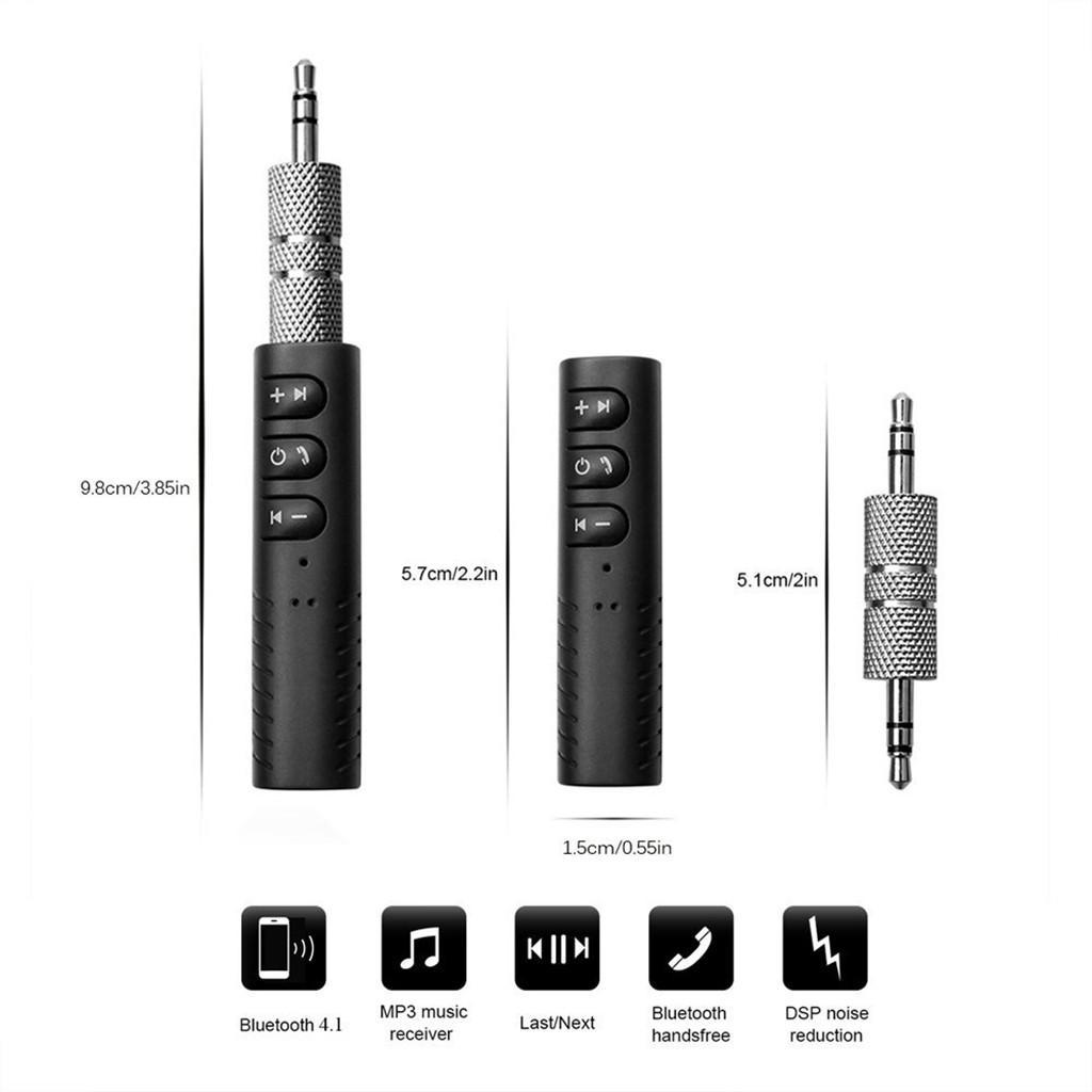 Wireless Bluetooth 3.5mm Audio Car Adapter+USB AUX Audio Stereo Car Receiver