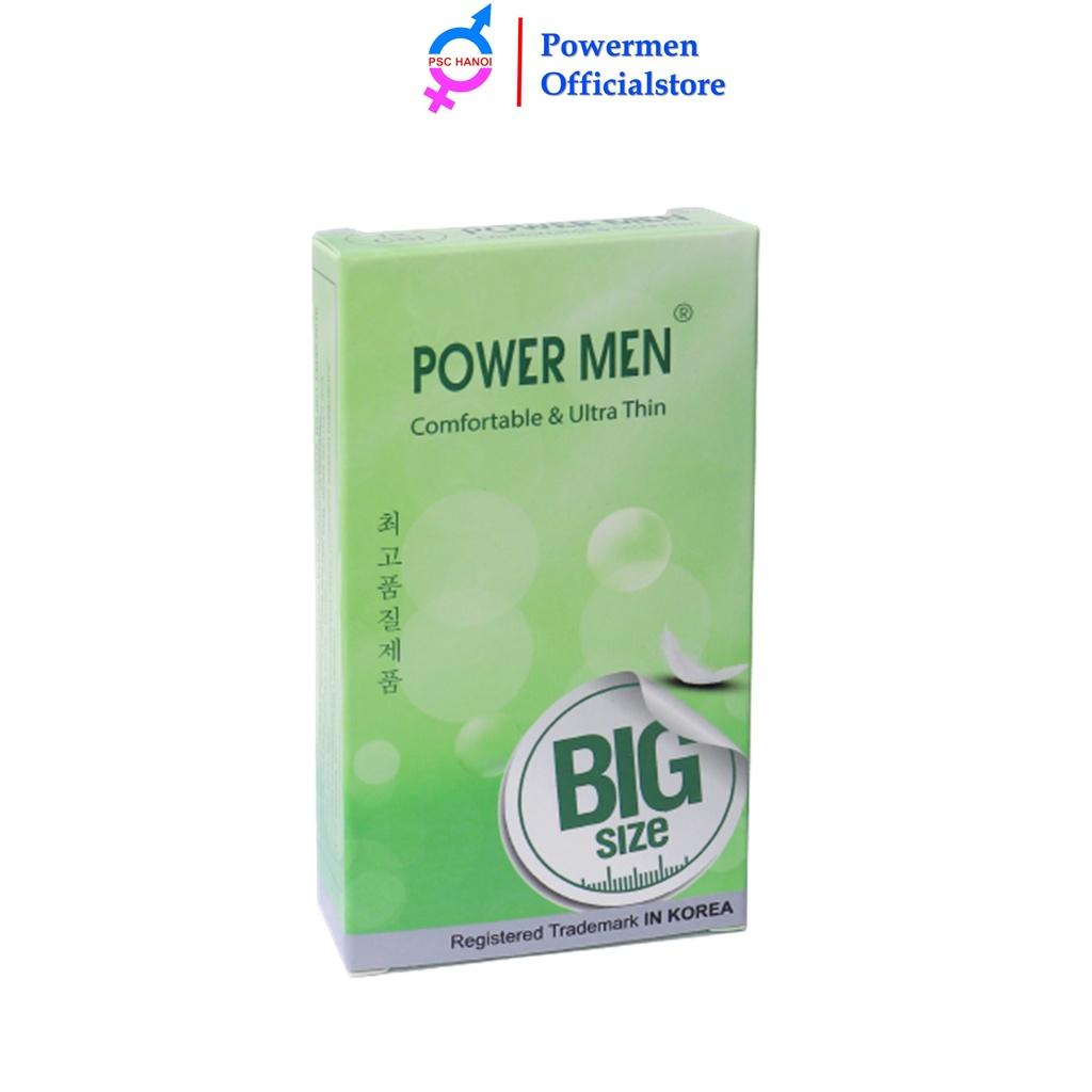 Bao cao su Power men Comfortable Ultra thin siêu mỏng trơn size lớn 55mm hộp 12 bao cao su