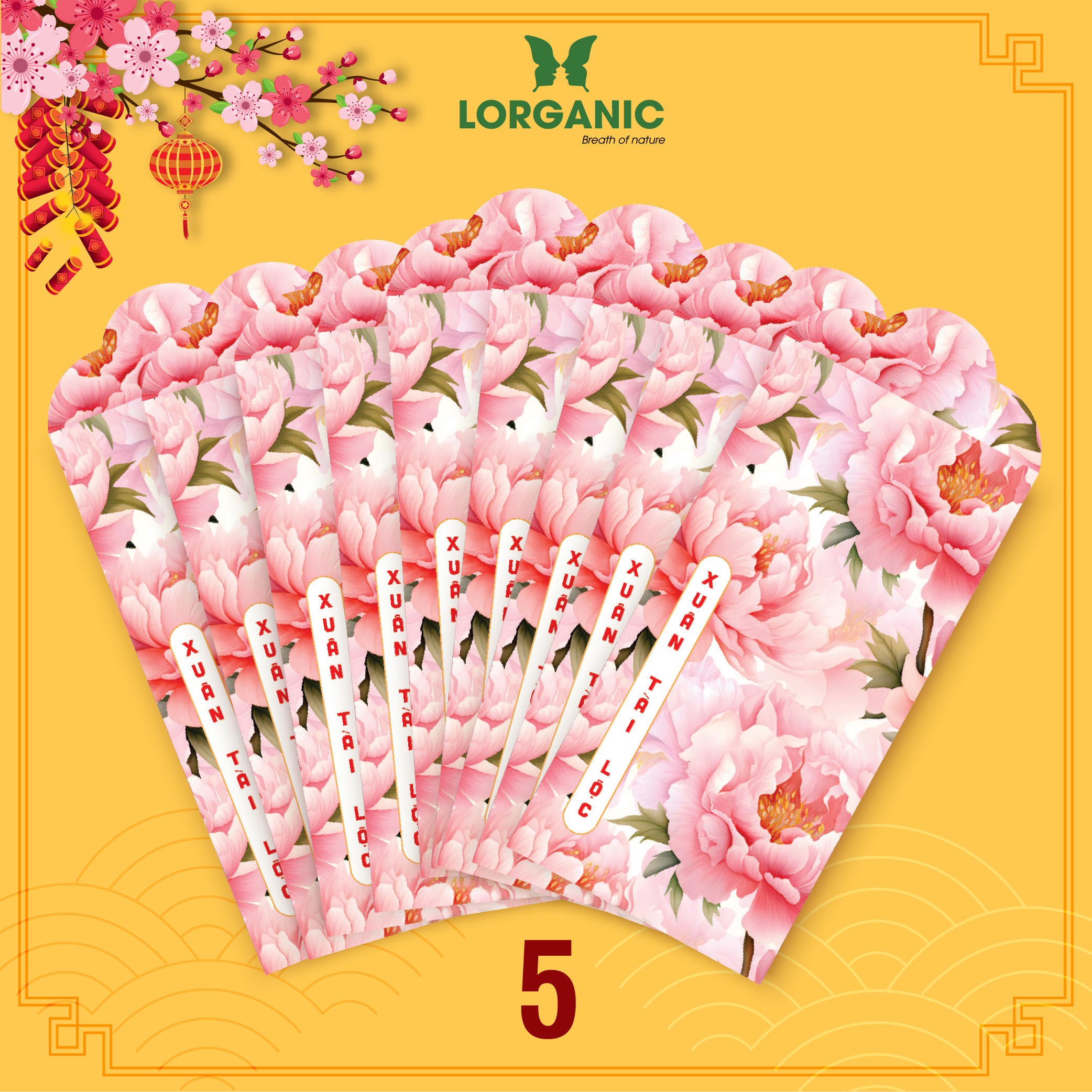 Xấp 10 Bao Lì Xì Cao Cấp - Chúc Năm Mới Tết GIÁP THÌN 2024 Trọn Vẹn Yêu Thương, Phát Tài Phát Lộc, Sức Khỏe Dồi Dào, Vạn Sự Bình An, COMBO BÁCH HOA 1