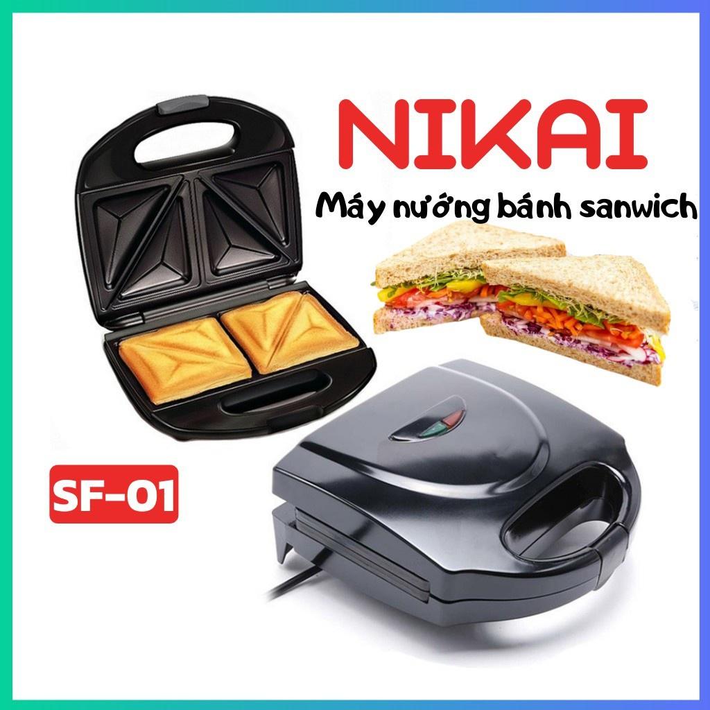 Máy Kẹp Nướng Bánh Mì NIKAI, Ép Bánh Sandwich, Rán Trứng, Làm Đồ Ăn Sáng