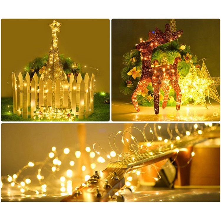 Dây đèn led đom đóm - đèn fairy light Chuyên dùng trang trí decor, trang trí lẵng hoa, hộp quà tặng, giỏ hoa, vòng hoa đội đầu, cây thông Noel đèn fairylight dùng kết hợp với chụp ảnh sản phẩm, cho vào trong chai lọ, trang trí bàn tiệc decor, thậm trí tạo hình quấn quanh người - Thương hiệu KIOTOOL