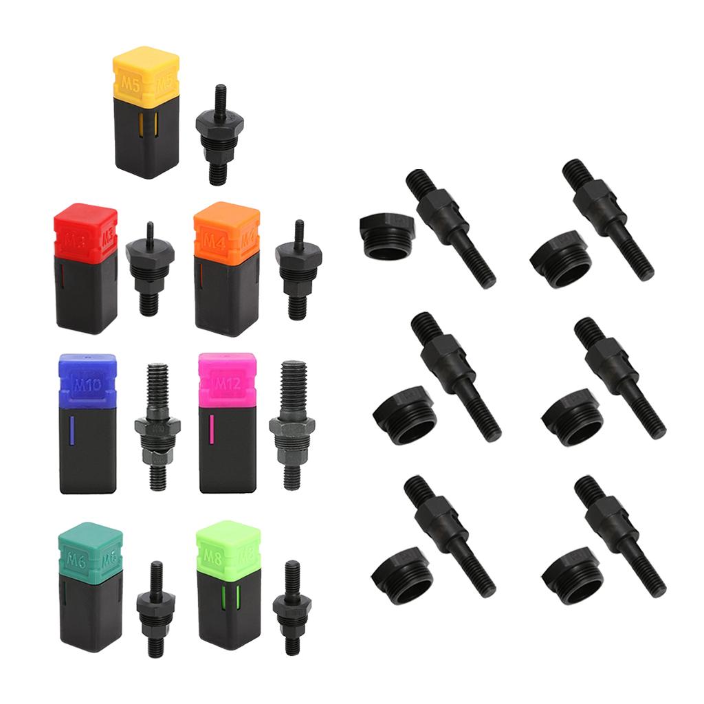 Set of 13 Steel Riveter Nut  Mandrel Rivet Tip Spare Part Hand Tools