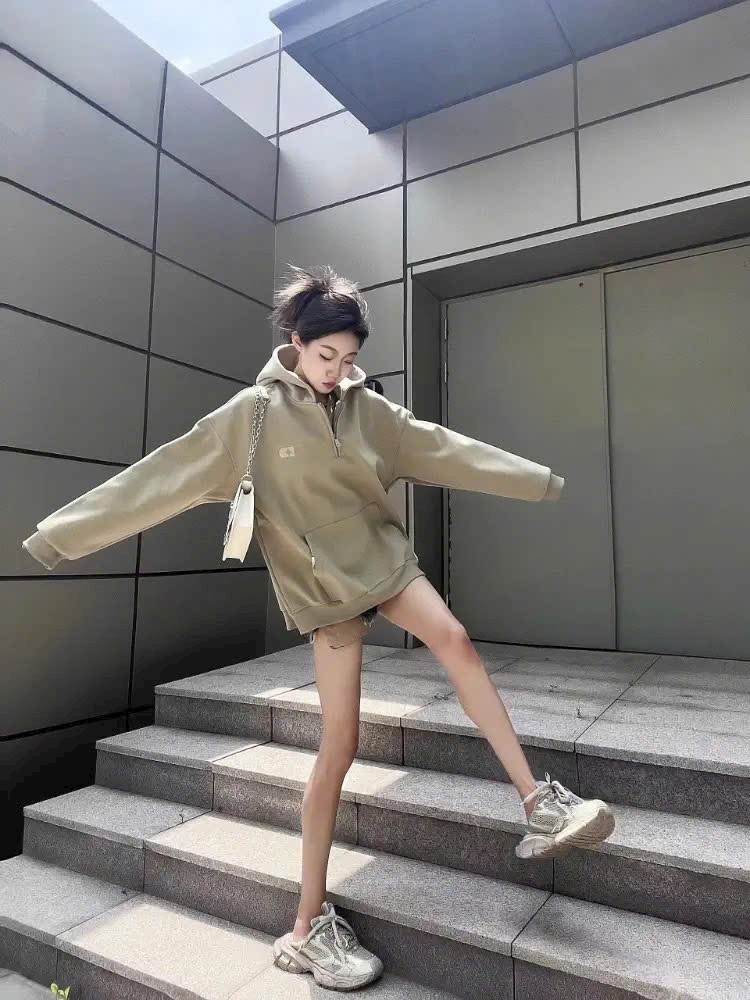 Áo Hoodie nam nữ chất nỉ bông dáng rộng có túi trước Form Thụng Unisex, Áo nỉ sweater có mủ polo khóa zip kiểu dáng oversize phong cánh Hàn Quốc