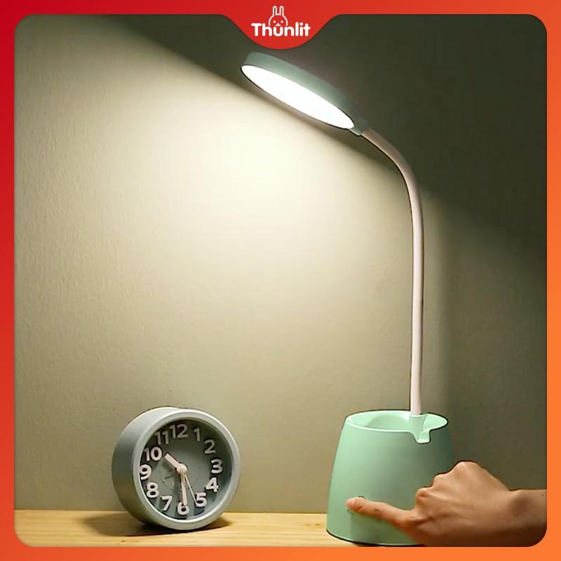 Đèn bàn màu xanh lá cây 8W 4000mAh có thể sạc lại bằng USB có thể thay đổi 3 nhiệt độ màu