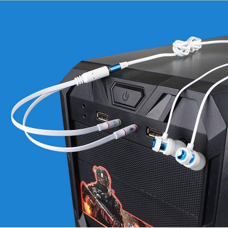 Cáp gộp âm thanh và Mic sang cổng 3.5 mạ vàng cao cấp