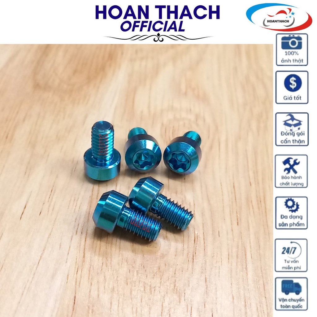 Ốc Titan GR5 6L10 trụ xanh lục bảo dùng cho nhiều dòng xe HOANTHACH SP007831 (giá 1 con)