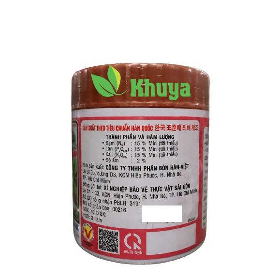 PHÂN BÓN HỖN HỢP NPK HÀN-VIỆT NPK 15-15-15 hủ 200gr CHUYÊN DÙNG RAU MÀU – HOA – CÂY CẢNH