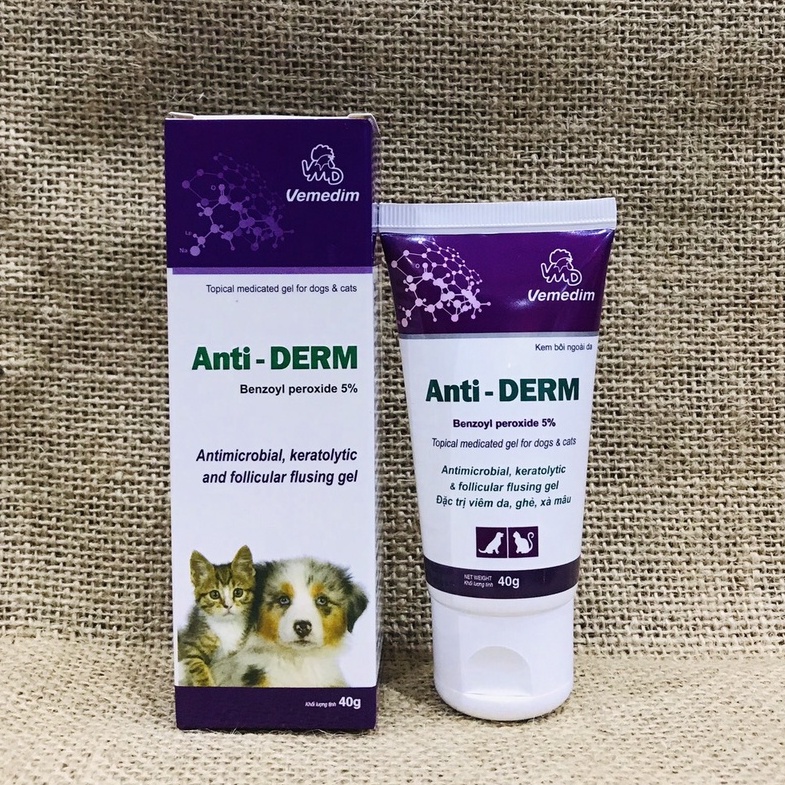 Anti Derm Vemedim tri viêm da xà mâu ghẻ ngứa chó mèo