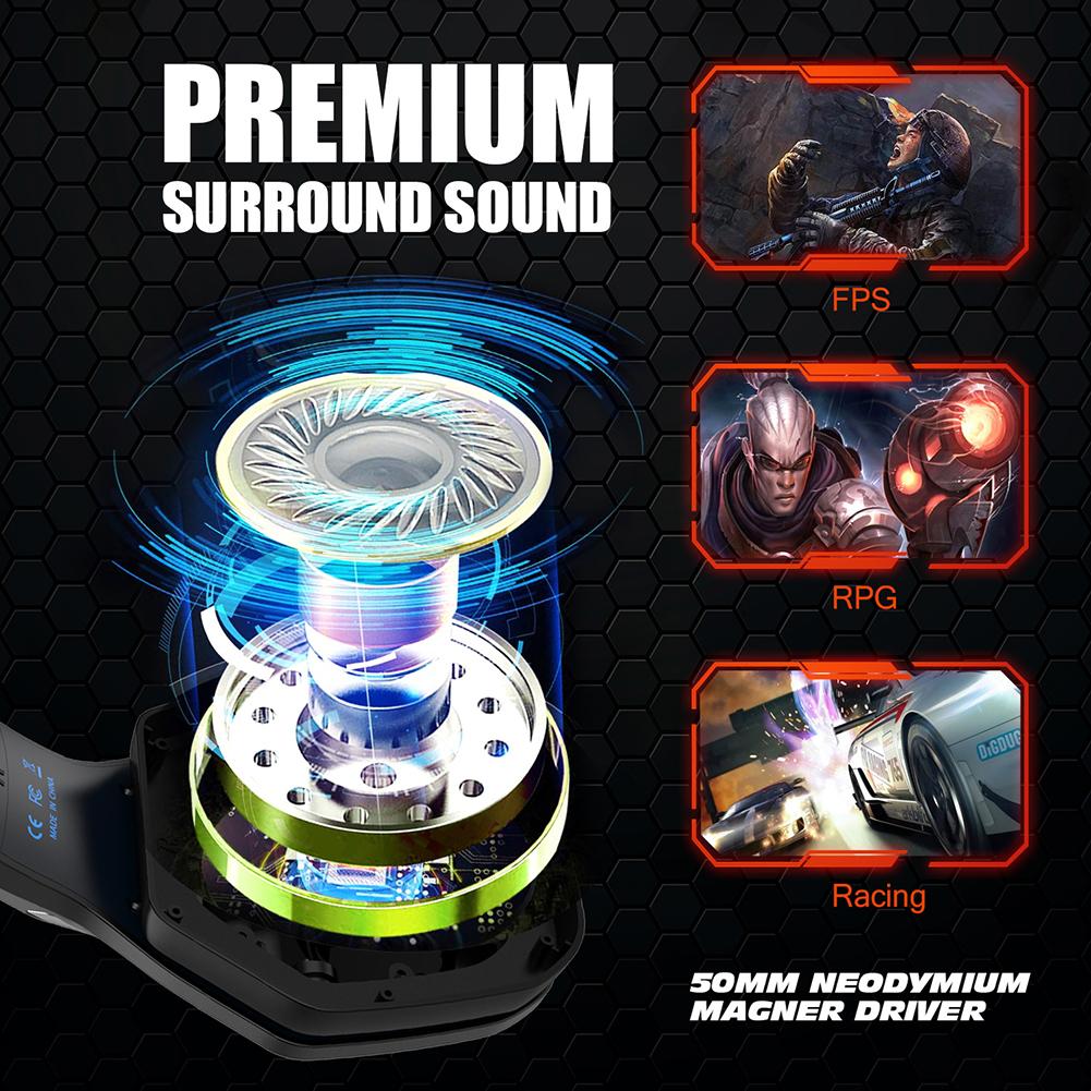 Có Dây 3.5Mm Tai Nghe Chơi Game Đèn RGB Máy Tính Máy Tính Game Thủ Trên Tai Tai Nghe Game Tai Nghe Bass Stereo Trên Đầu