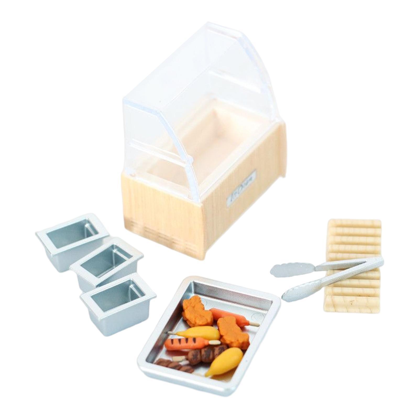 Dollhouse Food Cabinet Dollhouse Accessories Scenery Supplies Life Scenes for Children