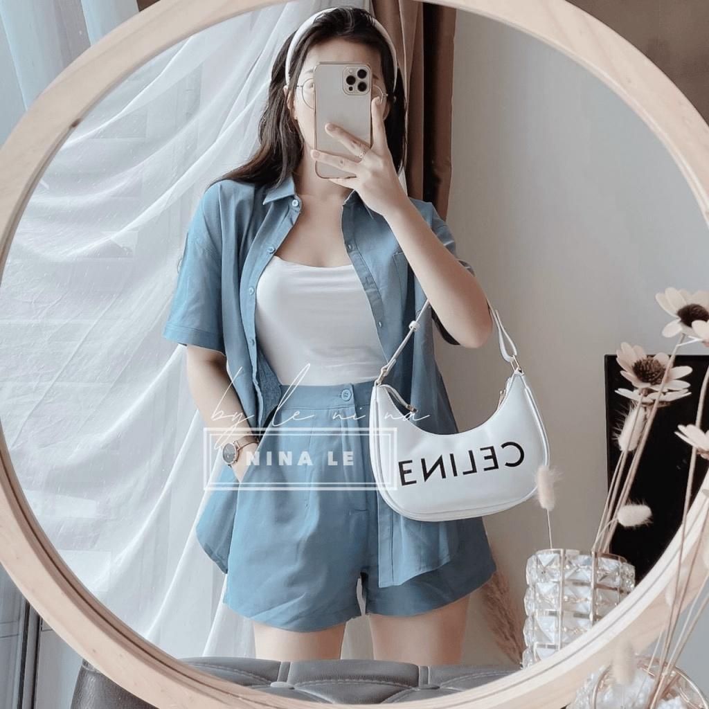 SET BỘ TRANG PHỤC NỮ ÁO VEST QUẦN NGẮN SIÊU XINH THỜI TRANG Y HÌNH