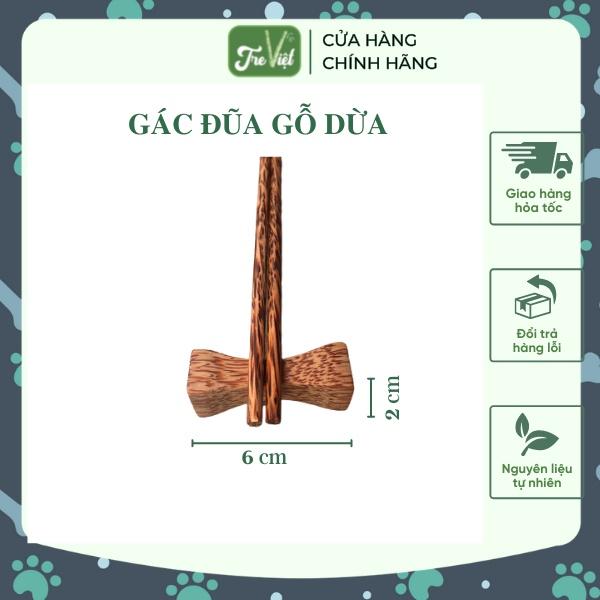 Gác đũa gỗ dừa - Kê Đũa Thìa Muỗng Đẹp - Chopstick Holder - Tre Việt