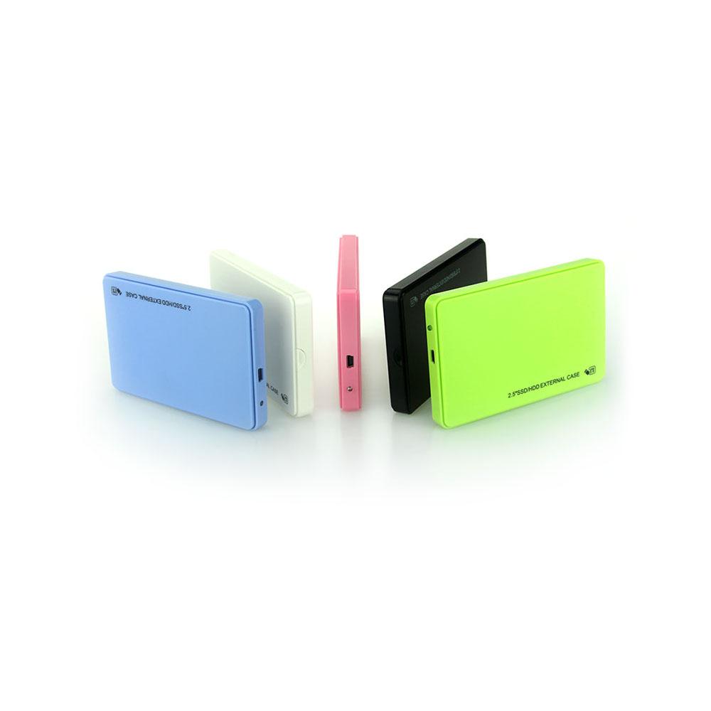 2.5'' SATA SSD HDD Enclosure USB2.0 to SATA Hard Disk Case Portable Tool-free SSD HDD Enclosure Blue