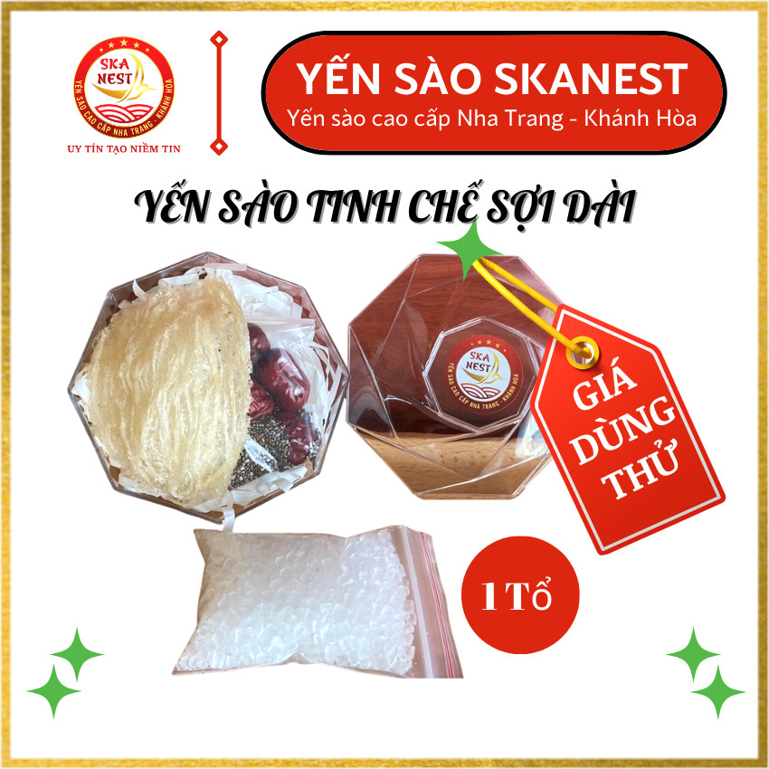 Yến sào tinh chế ít sợi dài 1 tổ 8-9gr