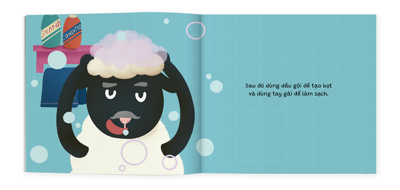 Sách Ehon Kỹ Năng Sống Để Con Yêu Tự Lập - Cùng Gội Đầu Nào