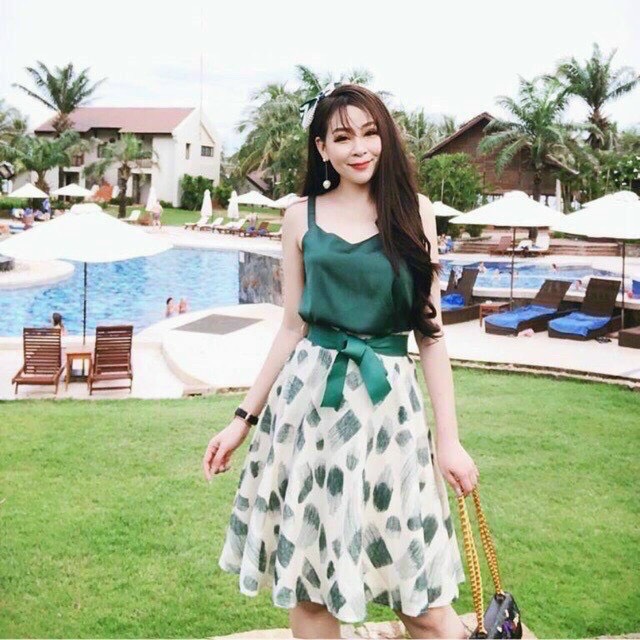 ĐẦM HOẠ TIẾT SIÊU XINH MÀU Y HÌNH