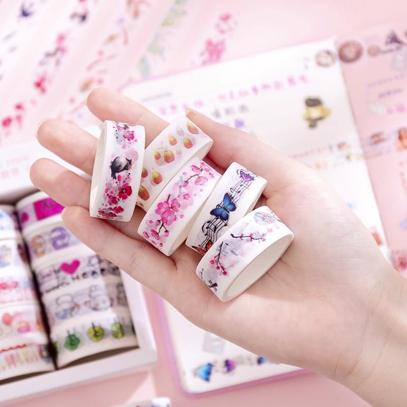 10 cuộn băng dính washi tape họa tiết 1.5cm*3m Songdao nguồn hàng buôn sỉ