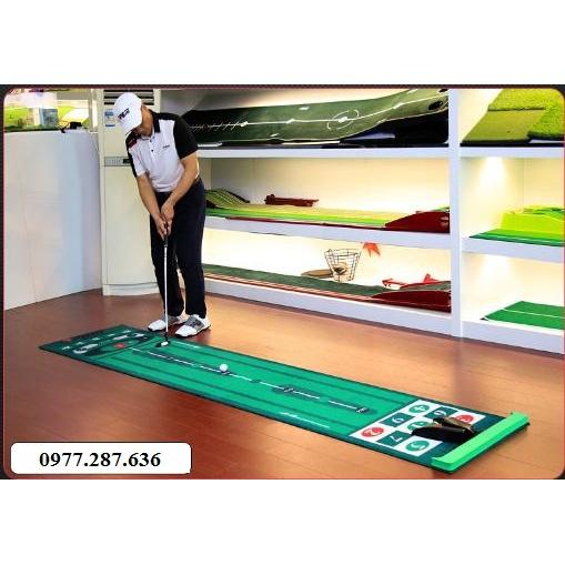 Thảm Golf Tập Putting Mat PGM trong nhà ngoài trời di động chất liệu thảm nhung mềm mịn bền đẹp TT006 - Hàng Chính Hãng