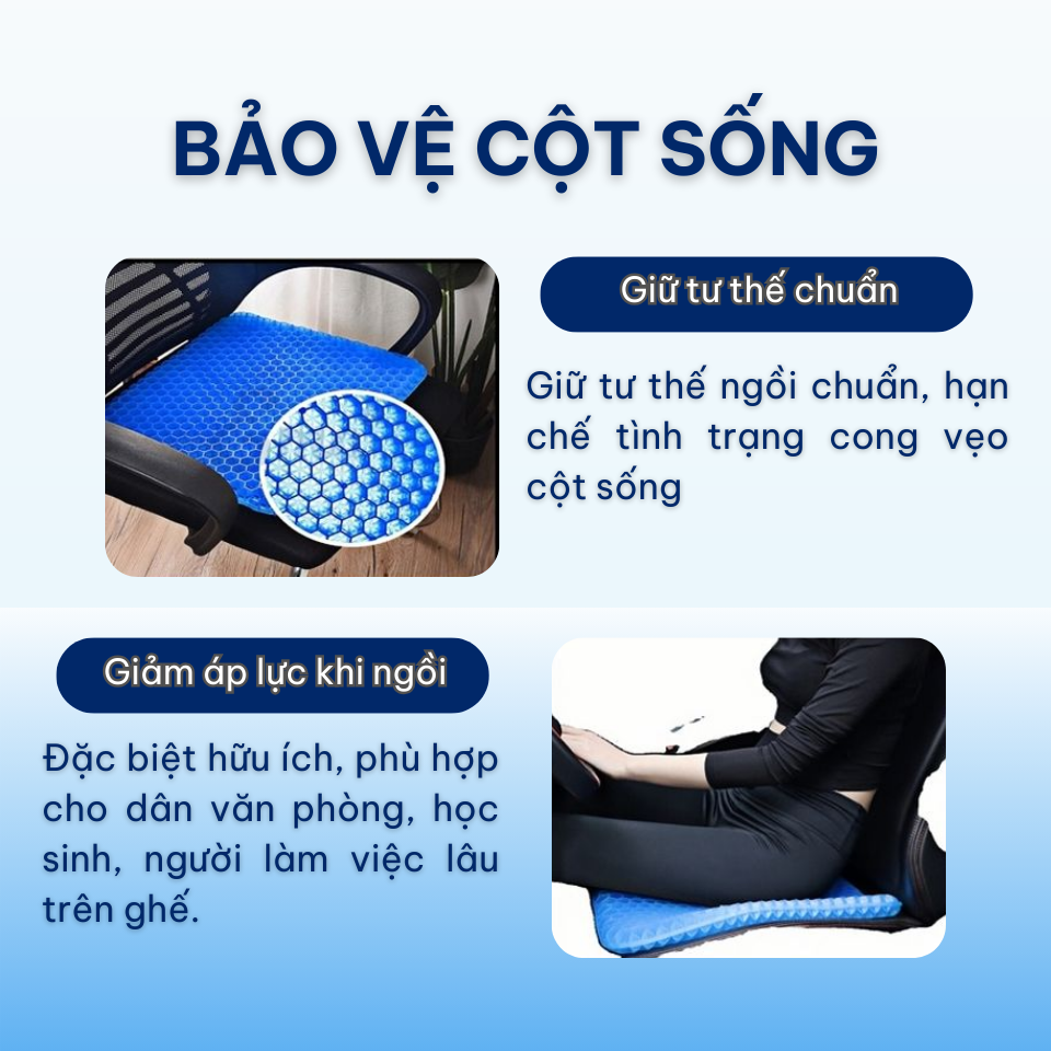 Đệm Ngồi Gel Silicon 3D Ánh Sao Chống Ê Mông Lót Ghế Văn Phòng Xe Hơi Mềm Thoáng Khí Miếng Lót Ngồi Ghế Nệm Ngồi Bệt