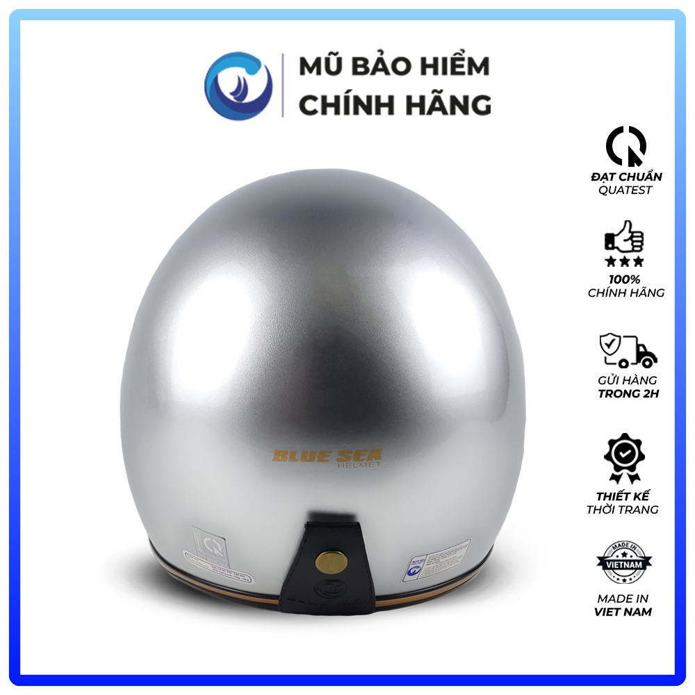 Mũ Bảo Hiểm 3/4 đầu Blue Sea A101 - Đủ Màu Sơn - Lót tháo rời - Freesize - Hàng chính hãng