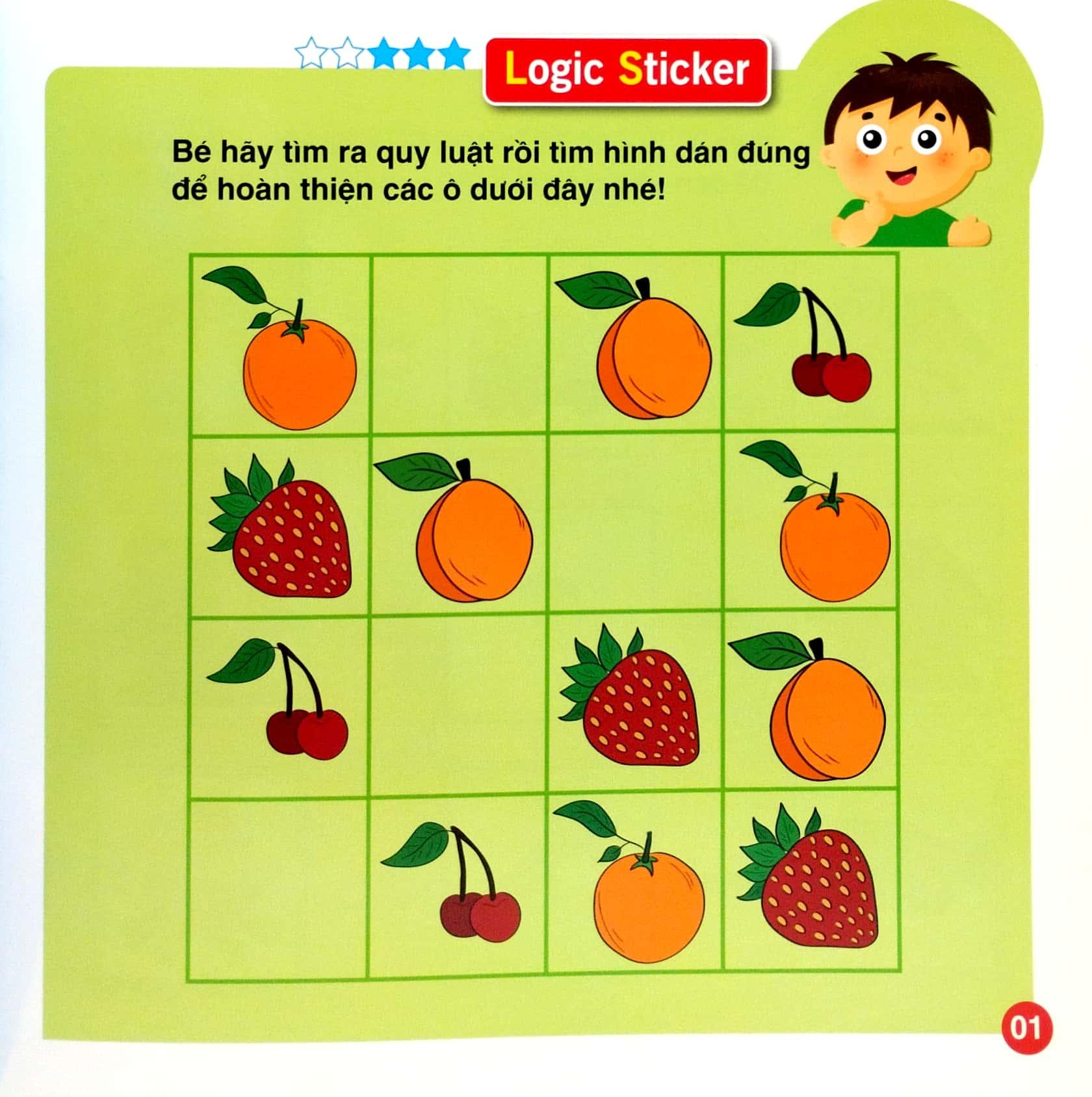 Logic Sticker For Kids - Dán Hình Phát Triển Tư Duy Cho Bé - Quyển 3 (Dành Cho Trẻ 2-8 Tuổi)