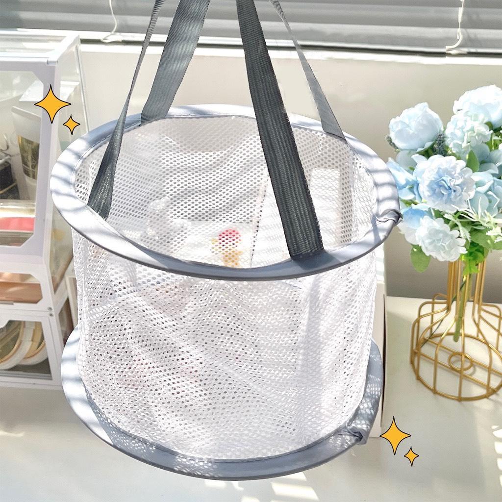 Túi lưới phơi cọ trang điểm GECOMO phơi mút, túi phơi gấp gọn có móc treo xoay - Hity Beauty