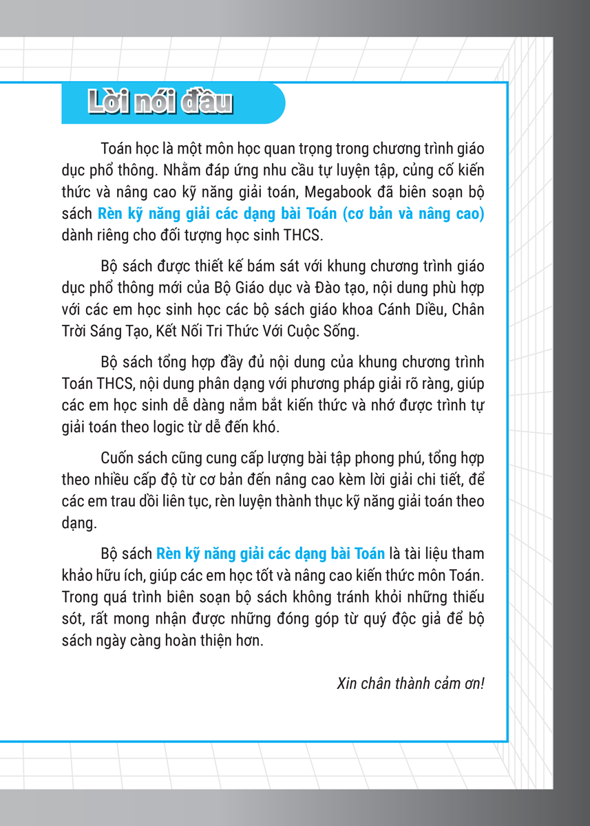 Rèn Kỹ Năng Giải Các Dạng Bài Toán (Cơ Bản Và Nâng Cao) Lớp 6 - Tập 1_MEGABOOK