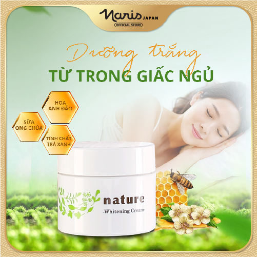 Kem dưỡng và làm trắng da ban đêm Nhật Bản Naris Nature Whitening Cream (50g)