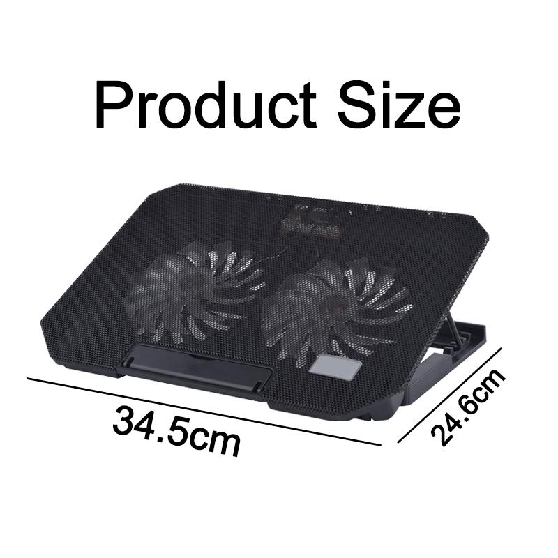 Ế Tản Nhiệt Laptop N99 COOLING PAD Cho LaptĐop Macbook Từ 11 đến 17 inch Đèn Led 2 Quạt Chống ồn 4 Mức Chỉnh Độ Cao