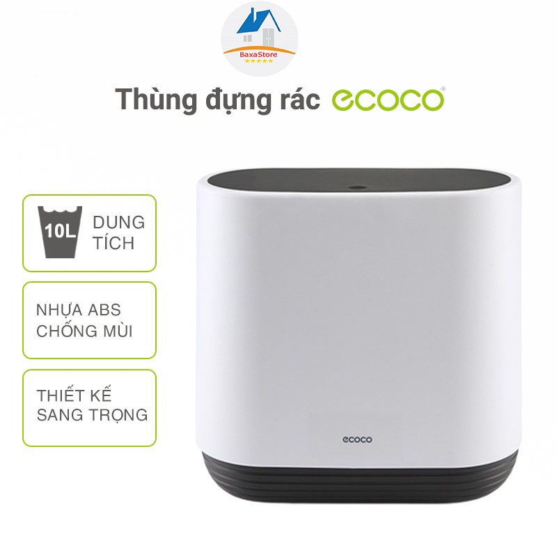 Thùng Đựng Rác ECOCO Tiện Ích Thông Minh Dung Tích 10L