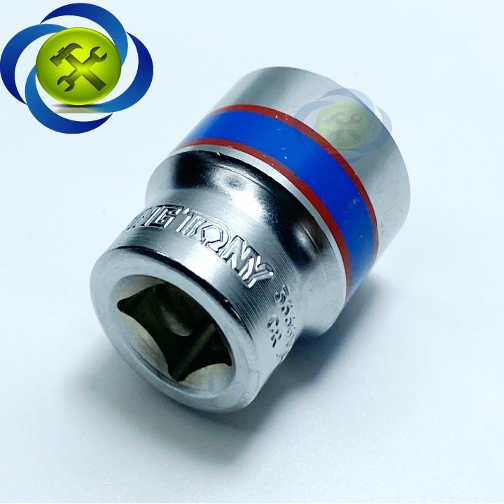 Tuýp 3/8 inch 17mm 6 cạnh màu trắng loại ngắn Kingtony 333517M