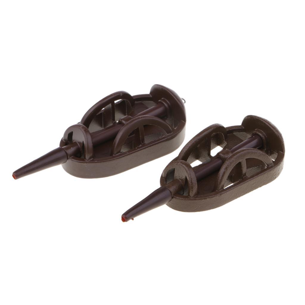 2pcs Fishing Inline Safe Method Feeder & Mould Range Set Carp Fishing Tackle High Quality