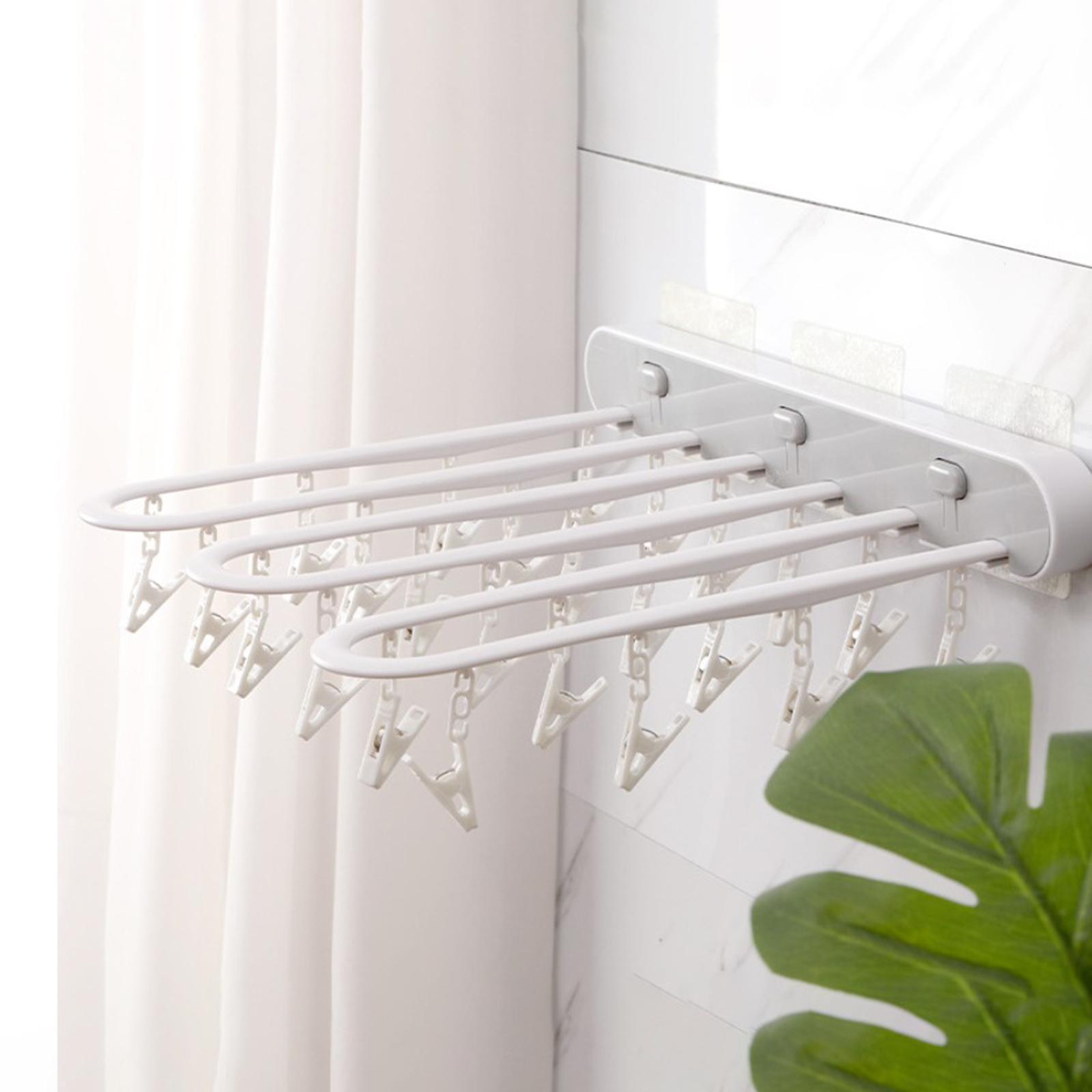 Underwear Hanger Closet Organiser Sock Clip for Baby Clothes Ties Free Drill