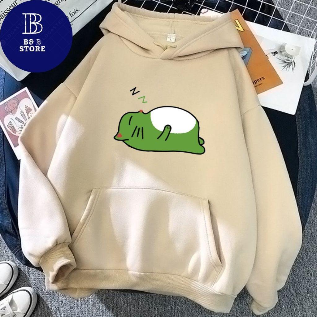 ÁO KHOÁC HOODIE NỈ UNISEX IN GẤU NGỦ SIÊU CUTE ÁO KHOÁC HOODIE LOCAL BRAND FORM RỘNG NAM NỮ NHIỀU MÀU