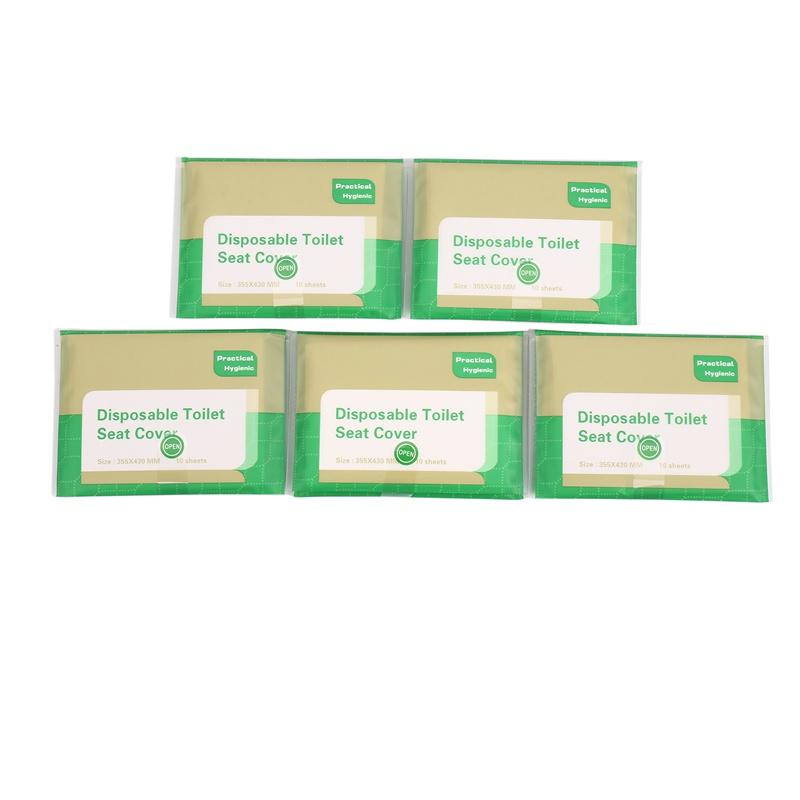 Bộ 5 Túi (50 / 10 Túi Giấy Lót Bồn Cầu Dùng Một Lần Tiện Dụng Khi Đi Du Lịch