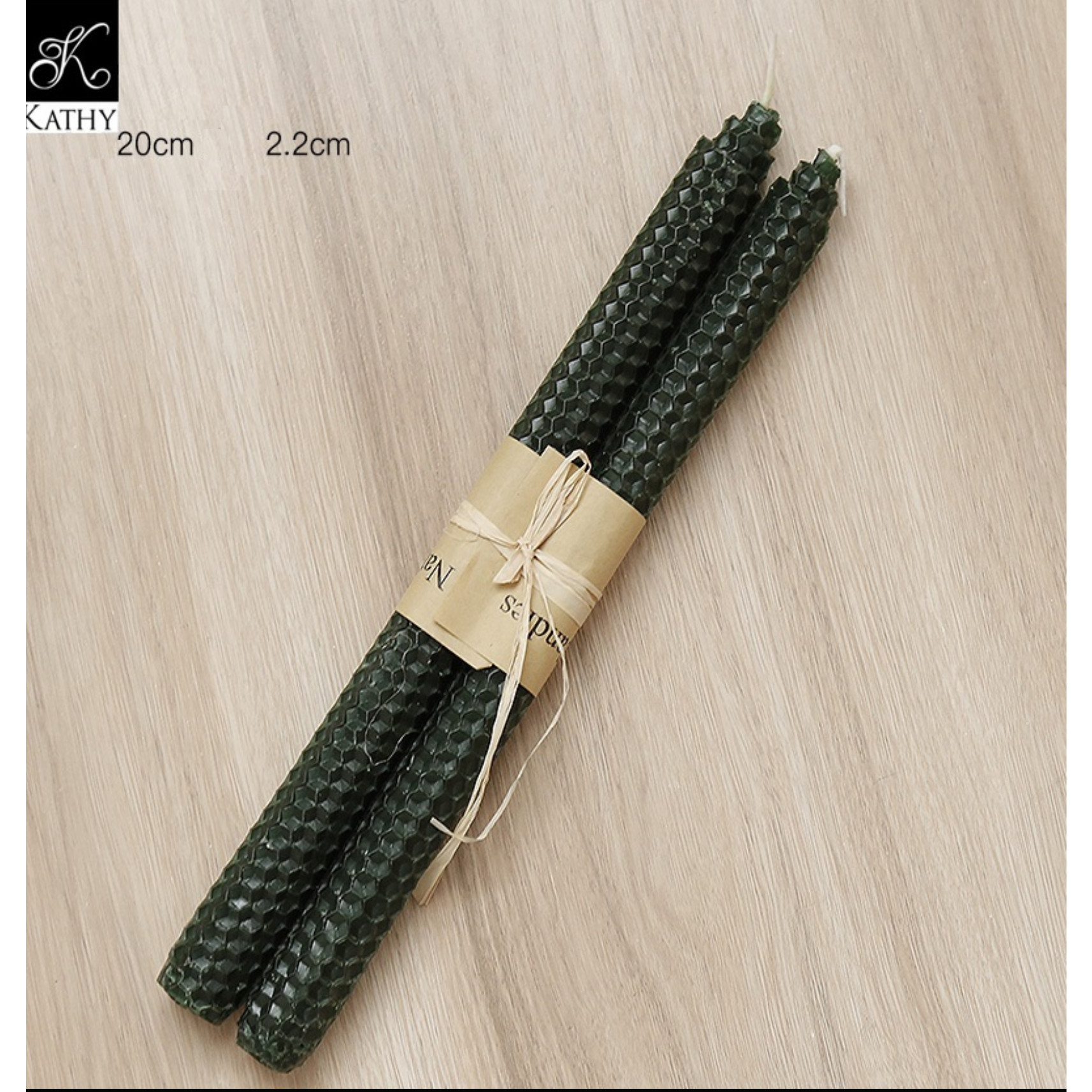 Đôi nến thơm tổ ong xanh lá CANDLE  6579XL