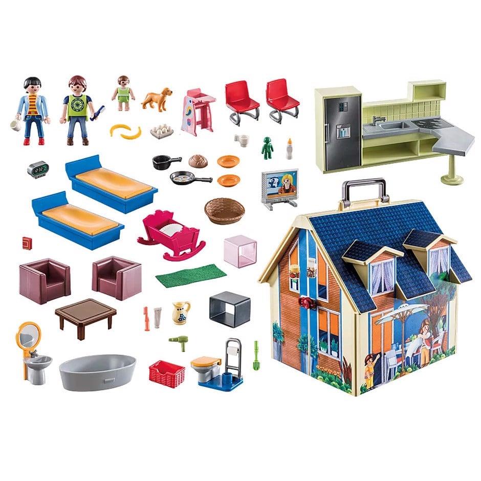 Đồ chơi mô hình Playmobil Nhà búp bê xách tay 64pcs