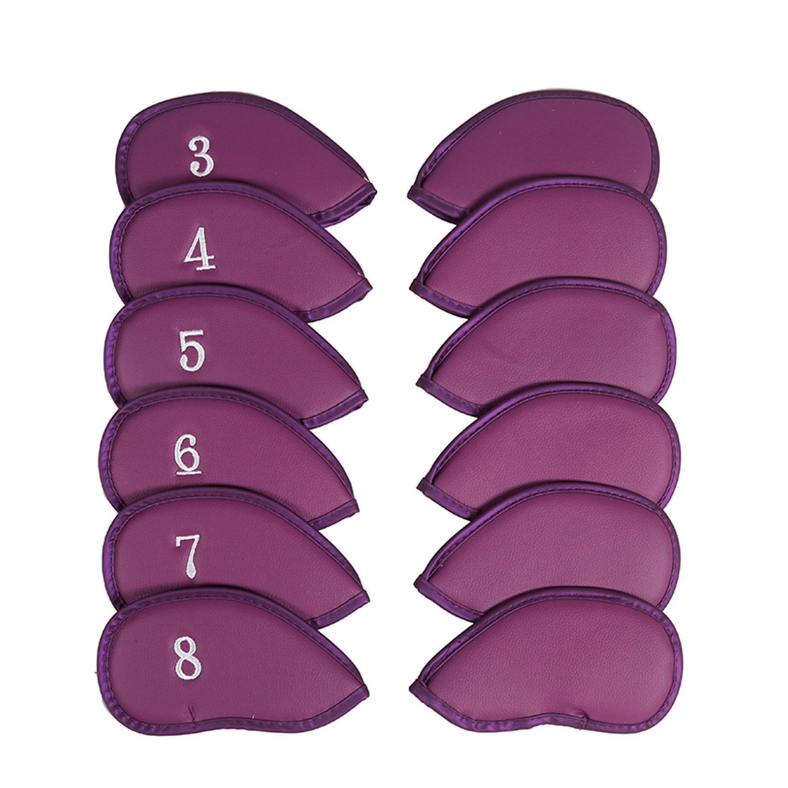 12Pcs Golf Iron Covers Set Golf Club Head Covers Gift, Embroidered Cover Head Protector with Number Tags for Most Irons Head, Travel
