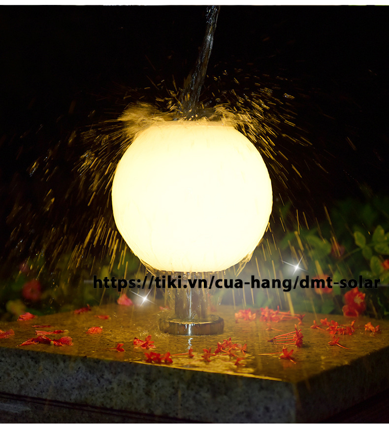 Đèn trụ cổng tròn năng lượng mặt trời DMT-TC02