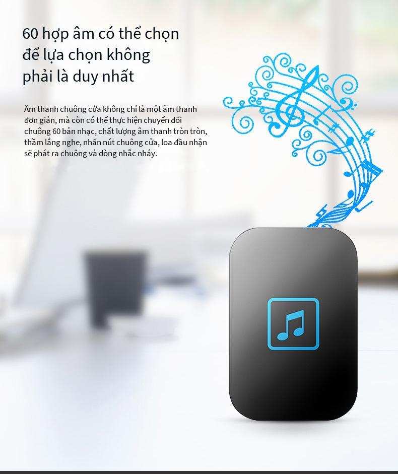Giao hàng nhanh kỹ thuật số không dây đường dài chuông cửa điều khiển từ xa 86 nút bảng lớn máy nhắn tin chuông cửa nhà một kéo hai kéo một