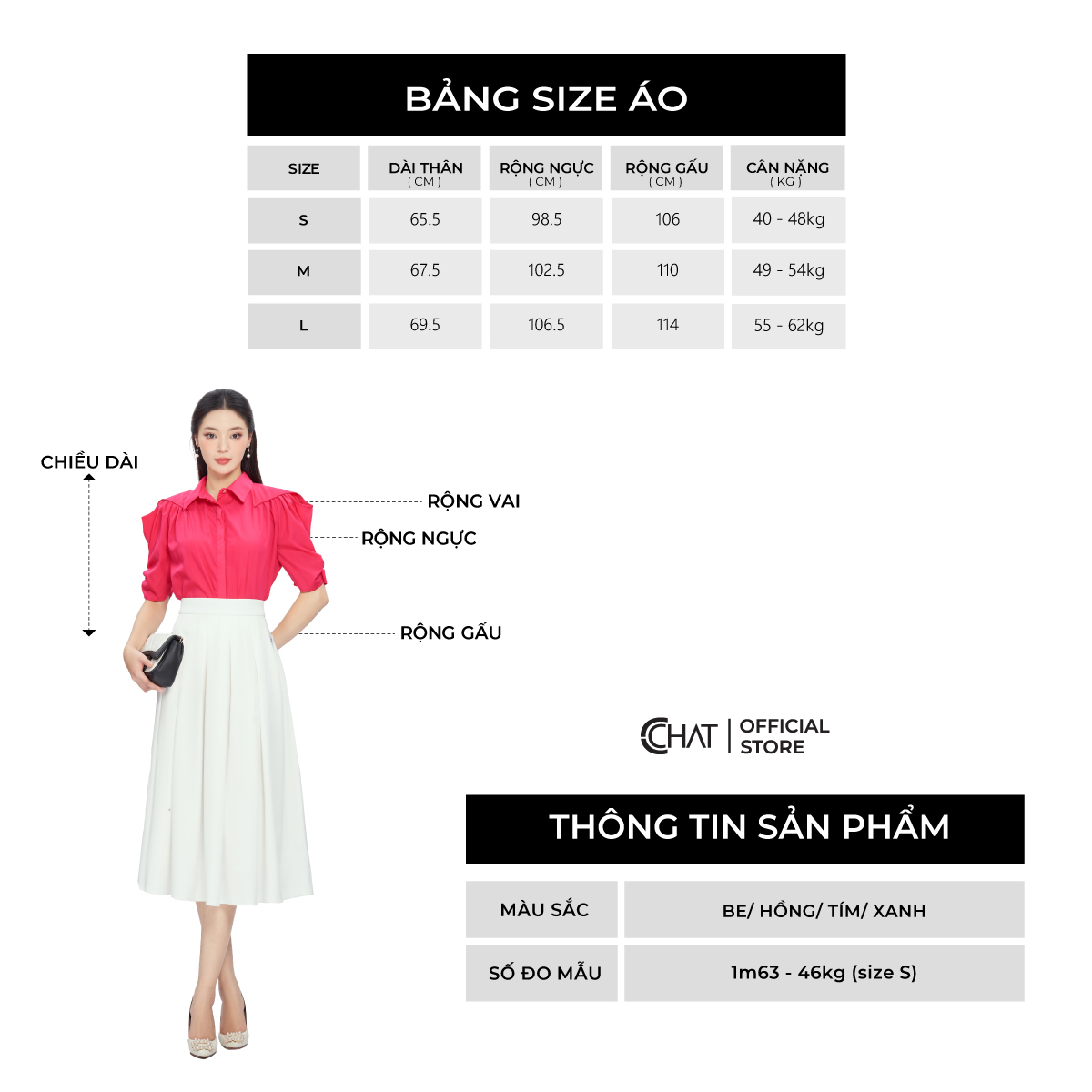 Áo Sơ Mi Nữ  Vai Kiểu Cutout Dáng Suông Chất Thô Cao Cấp 13FNT2010ST