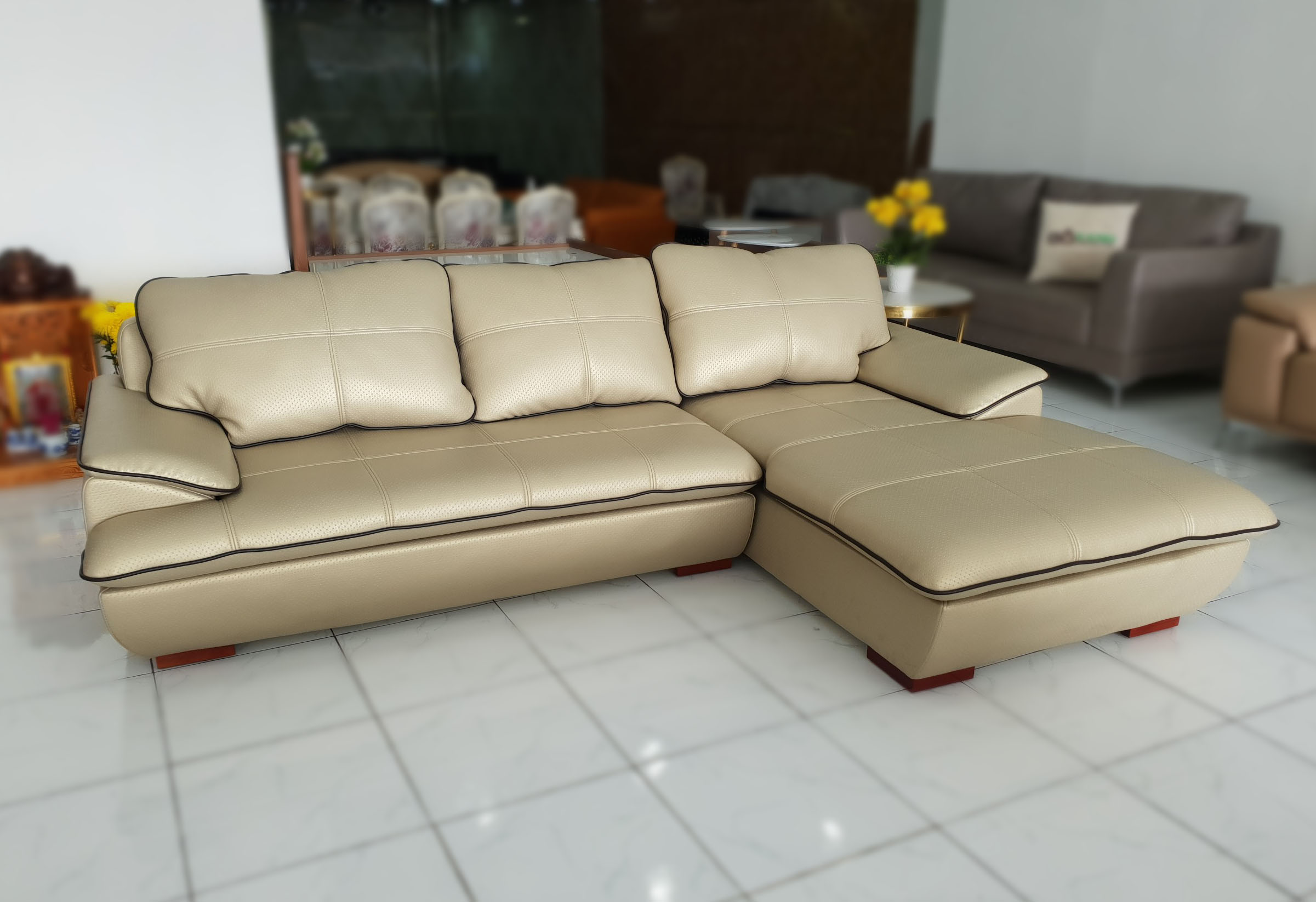 Ghế Sofa Da Hàn Quốc _ Sofa Chung Cư _ Hiện Đại Sang Trọng _ Size 2500 x 1600