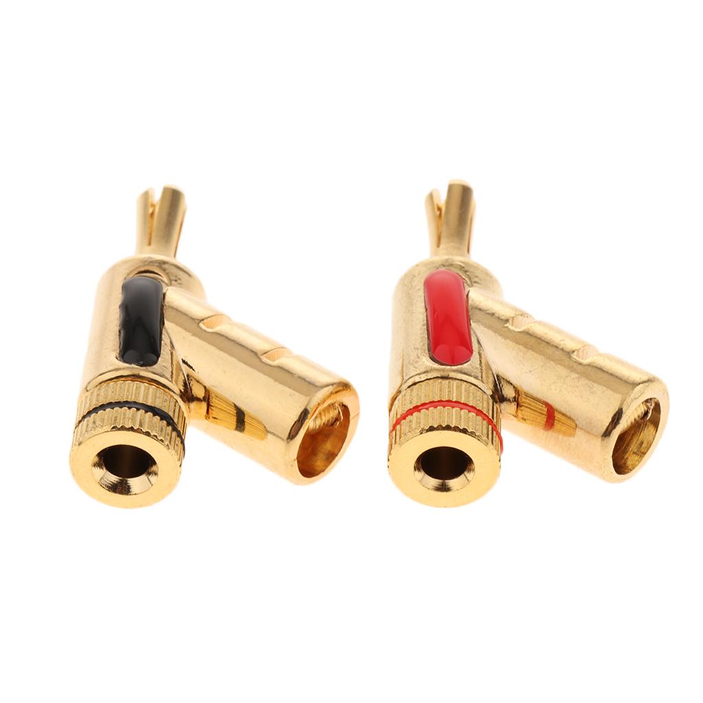 2 Miếng 4mm Banana Banana Loa Kết Nối Dây Cắm Phích Cắm Tự Khóa