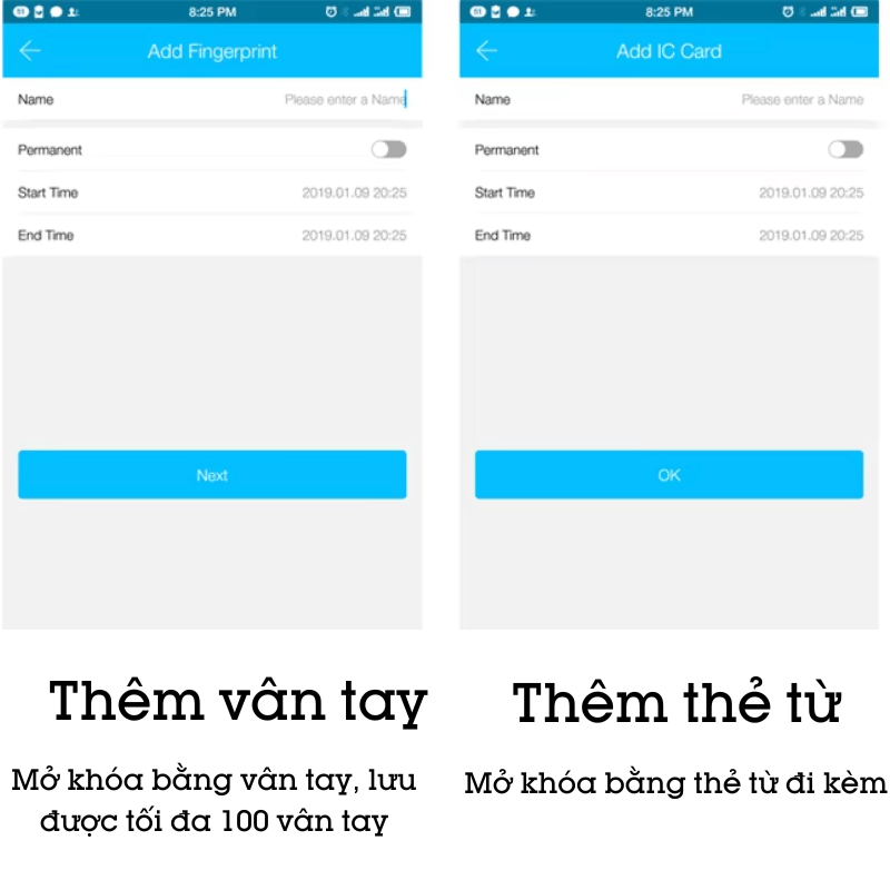 Khóa vân tay cửa kính cường lực thông minh không khoan đục JD-S1