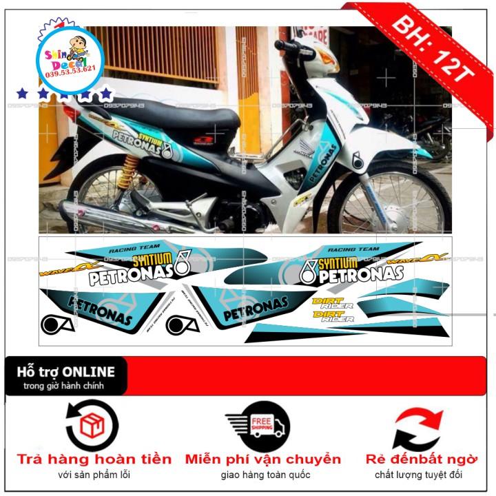 Tem rời wave lớn 2016 petronas dán xe trắng